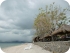 Пляж на Бали в хмурую погоду