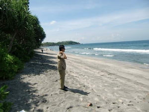 На пляже на Бали